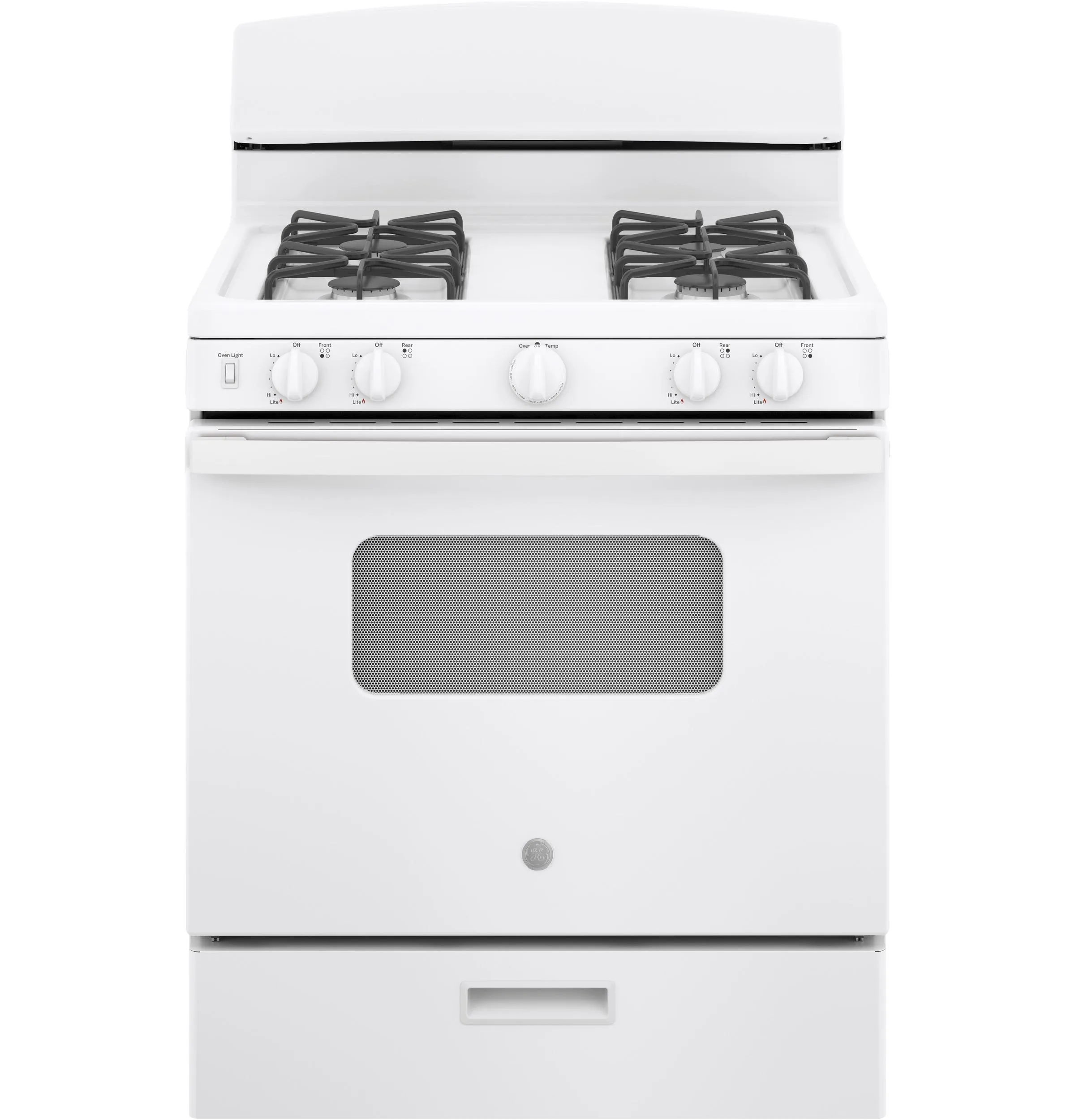 JGBS10DEMWW GE® 30" Free-Standing Front Control Gas Range