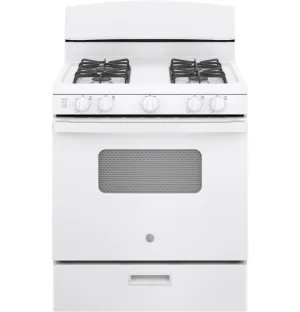 JGBS10DEMWW GE® 30" Free-Standing Front Control Gas Range