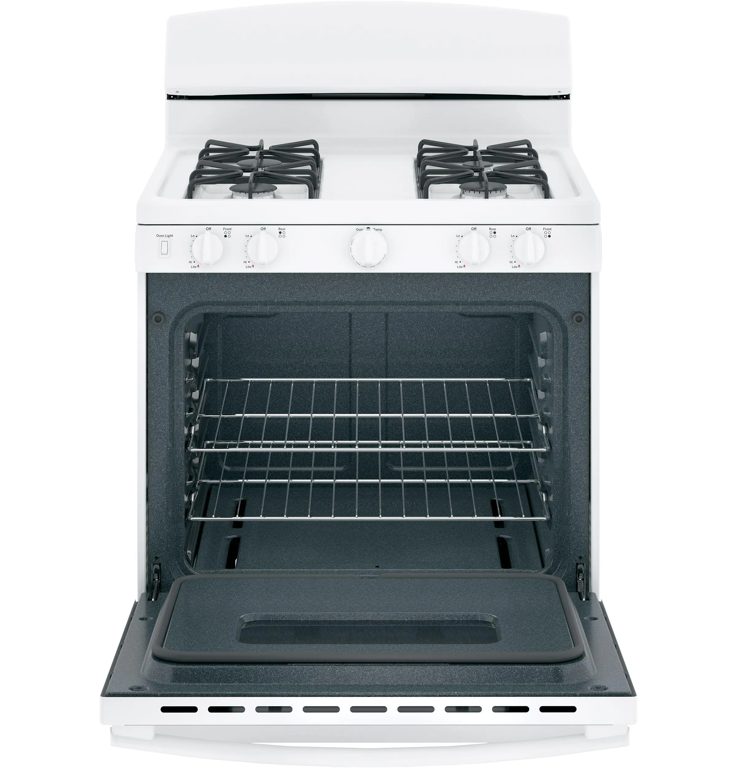 JGBS10DEMWW GE® 30" Free-Standing Front Control Gas Range