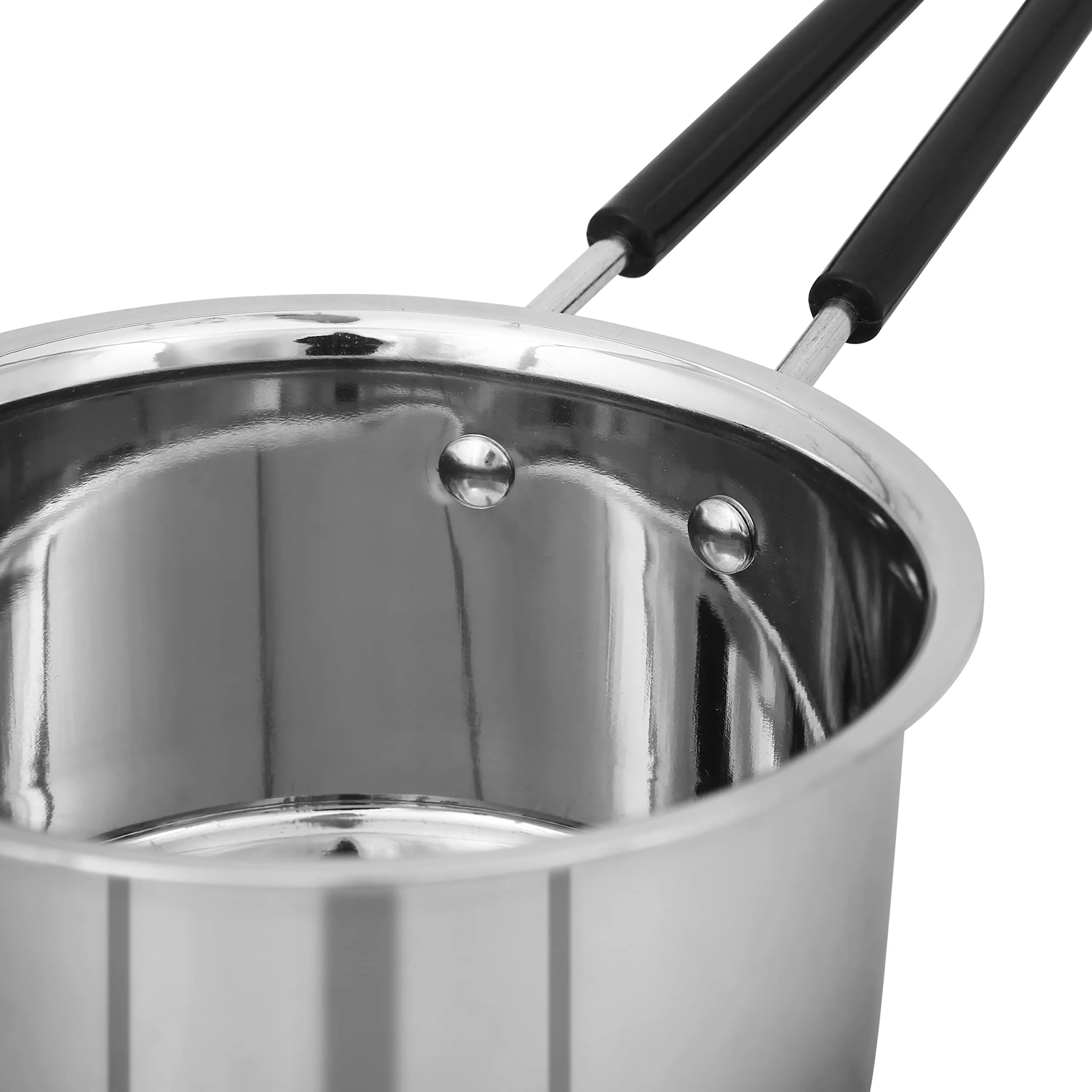 Kanshita's Rasoiware Heavy Gauge Stainless Steel Milk Pan/Saucepan/Tea Pan/Milk Pot/Sauce Pot, (Induction Cookware) 1 Liter, 16 cm Silver