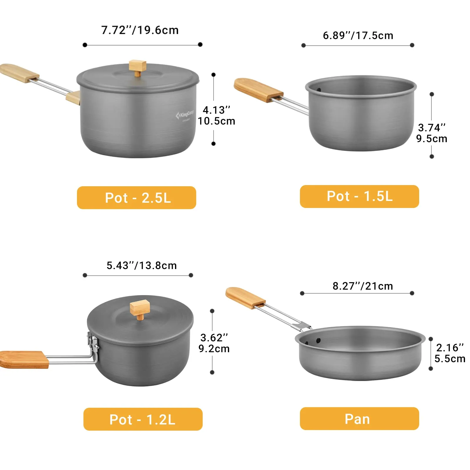 KingCamp NIGHTSTALKER Camping Cookware Set