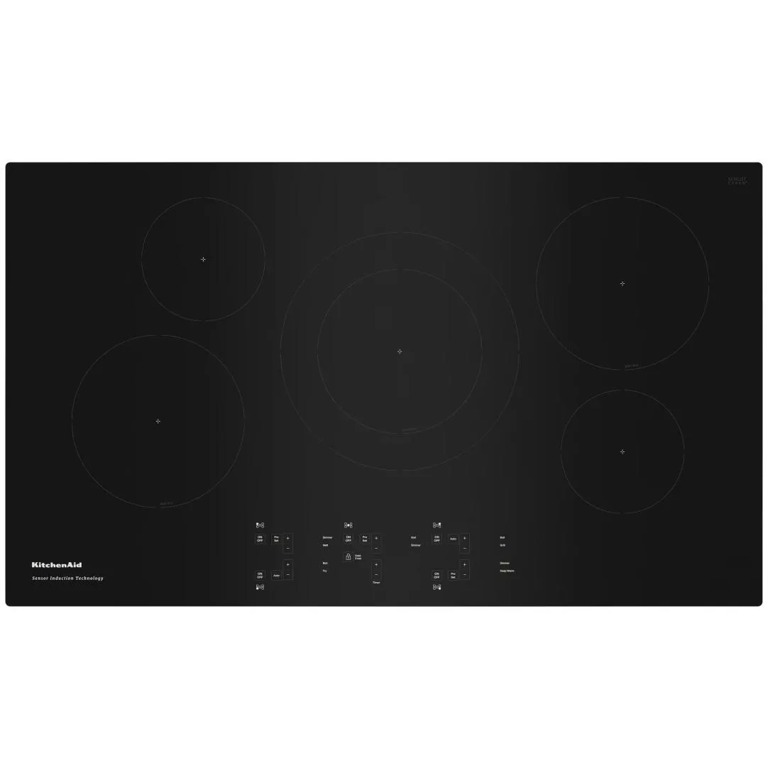 KitchenAid 36-inch Built-In Electric Induction Cooktop KCIG556JBL