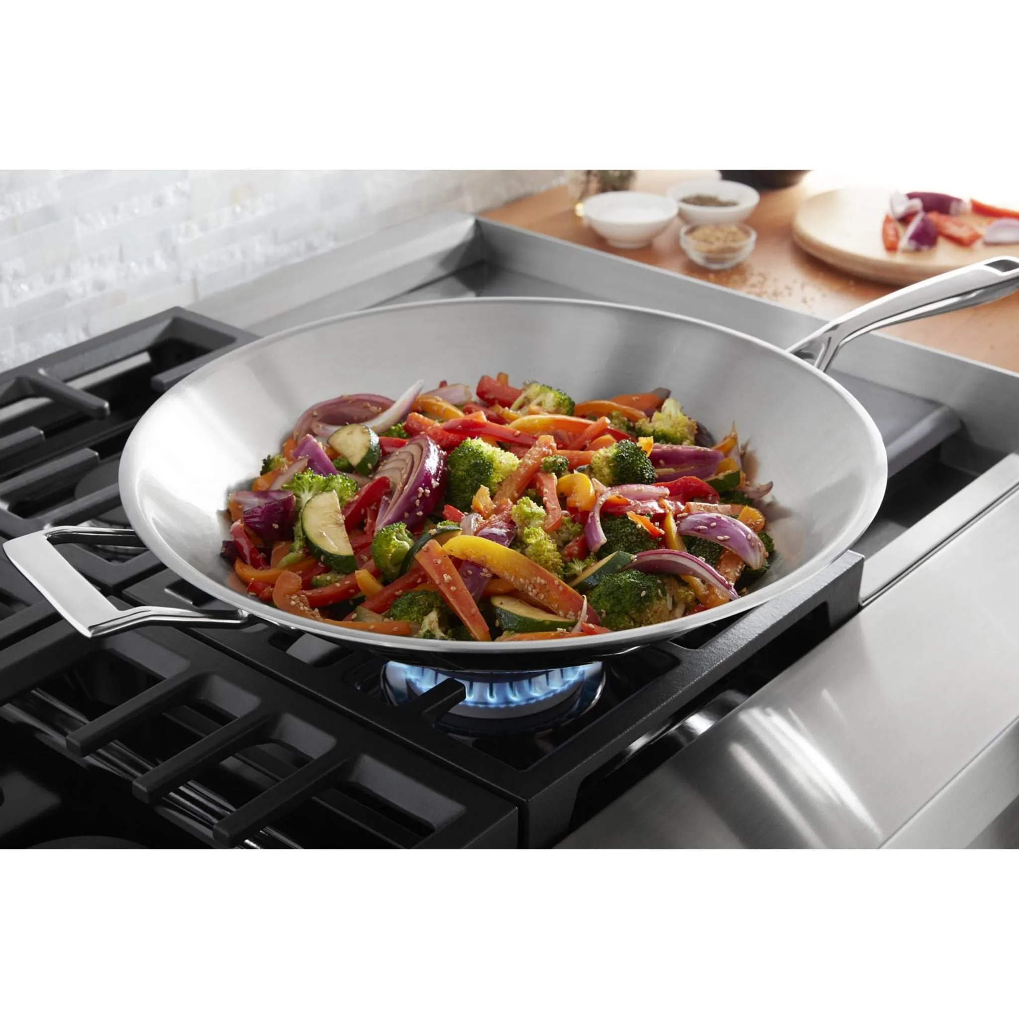 KitchenAid 48" Gas Cooktop (KCGC558JSS) - Stainless Steel