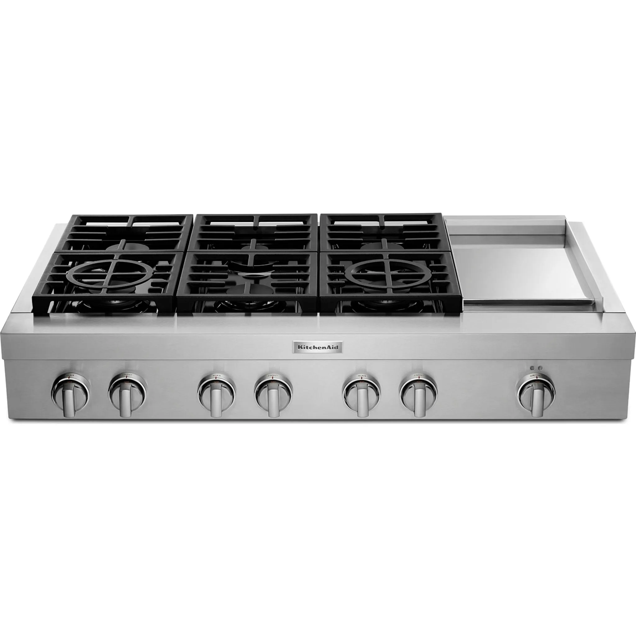 KitchenAid 48" Gas Cooktop (KCGC558JSS) - Stainless Steel