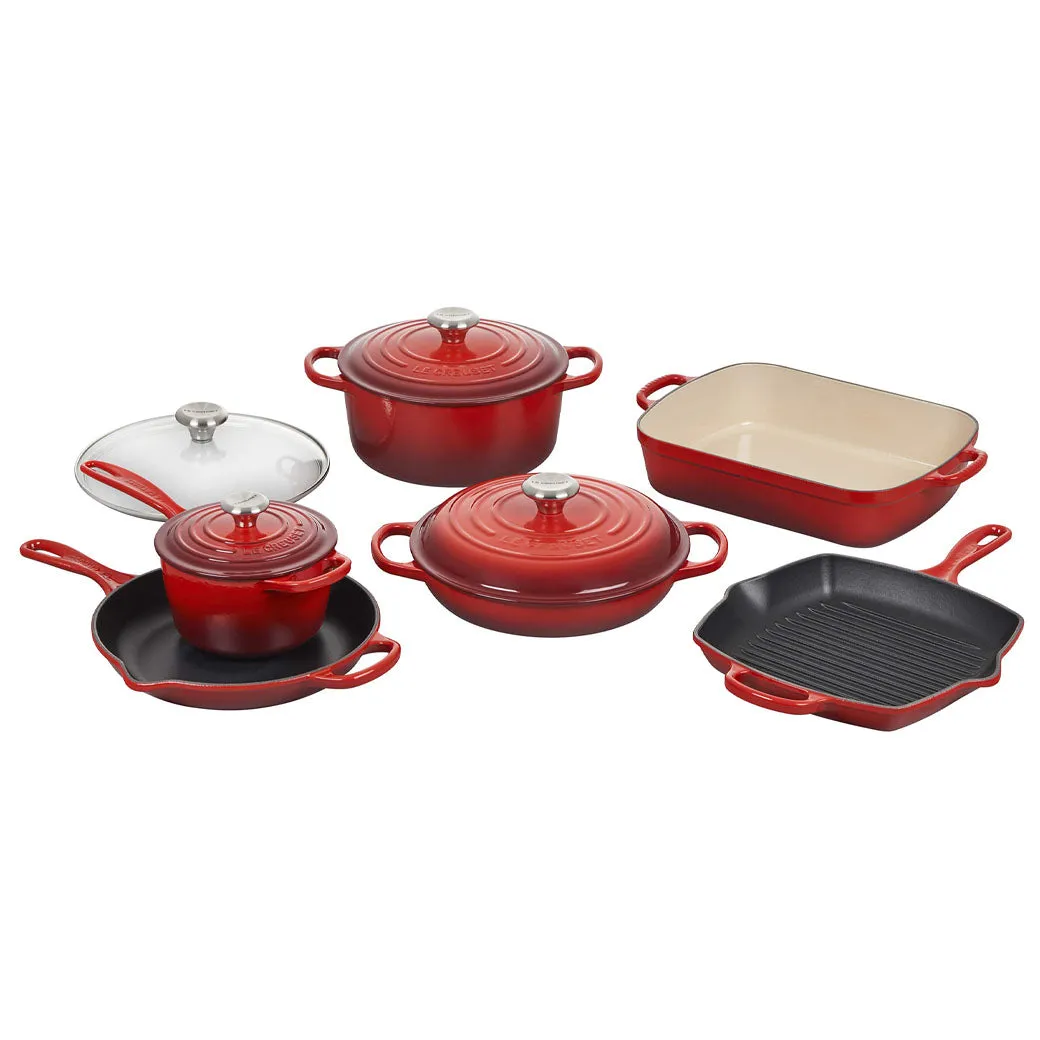 Le Creuset 10 Piece Signature Enameled Cast Iron Set