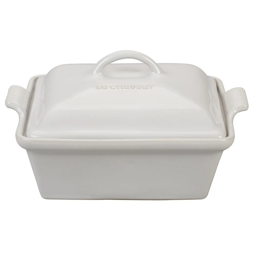 Le Creuset 2.5 qt (9-Inch) Stoneware Heritage Covered Square Casserole