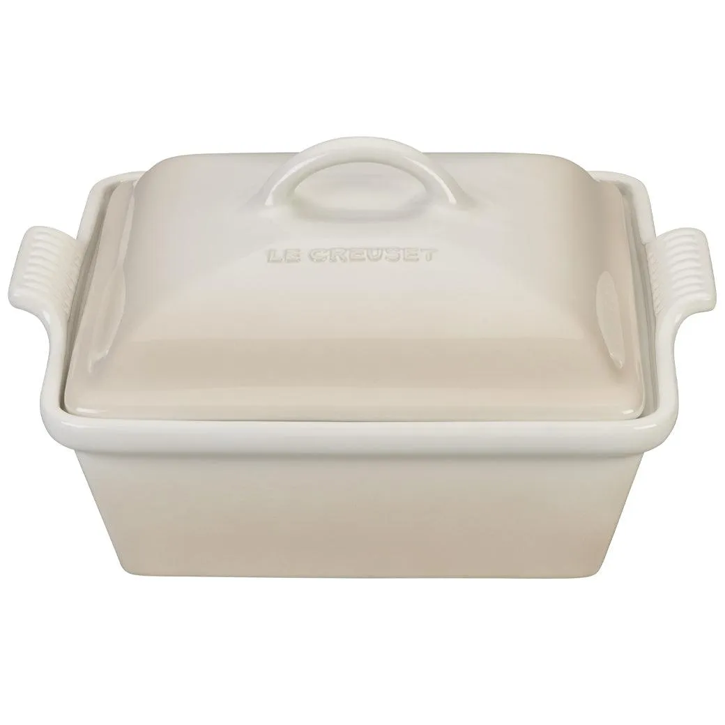 Le Creuset 2.5 qt (9-Inch) Stoneware Heritage Covered Square Casserole