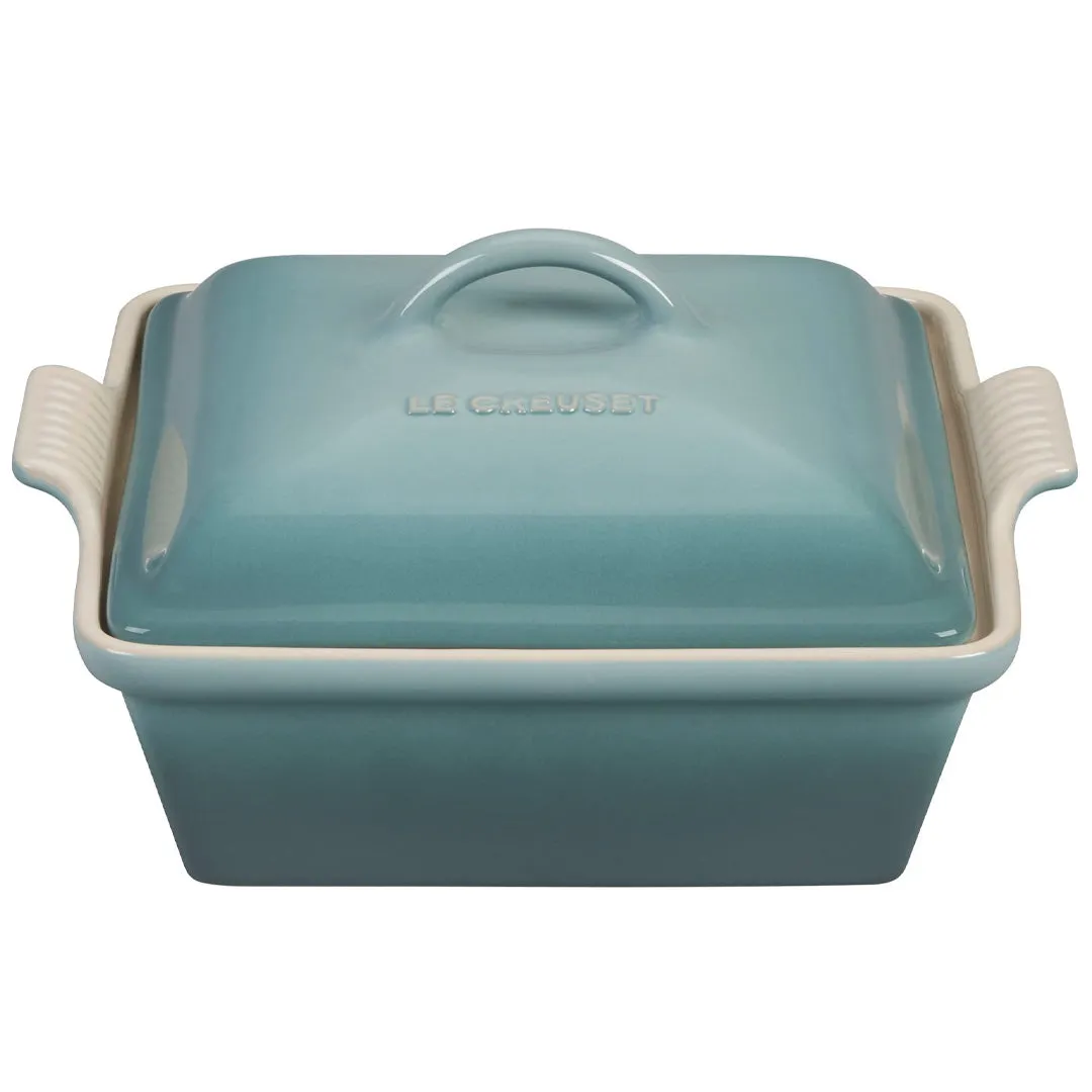 Le Creuset 2.5 qt (9-Inch) Stoneware Heritage Covered Square Casserole