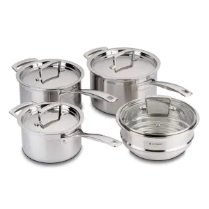 Le Creuset 3-ply Stainless Steel Saucepans and Multi-Steamer 3-piece Set