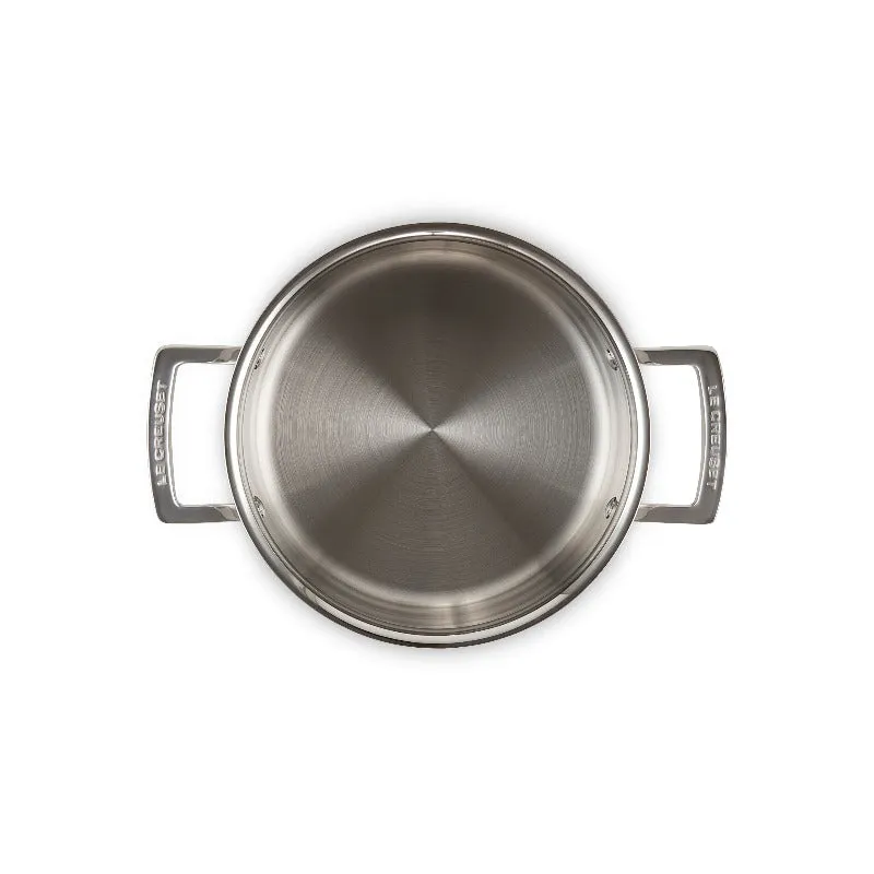 Le Creuset 3-ply Stainless Steel Shallow Casserole 20cm