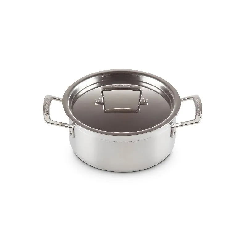 Le Creuset 3-ply Stainless Steel Shallow Casserole 20cm