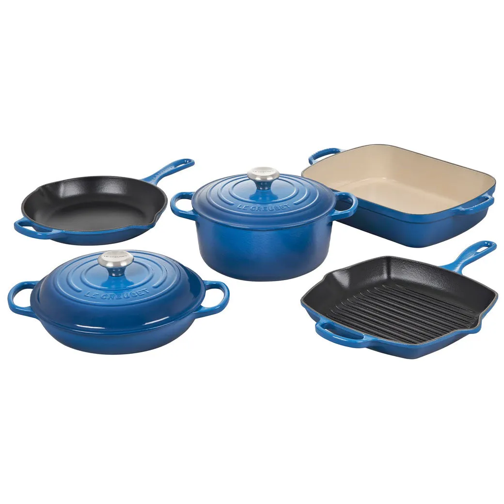 Le Creuset 7 Piece Signature Cast Iron Set