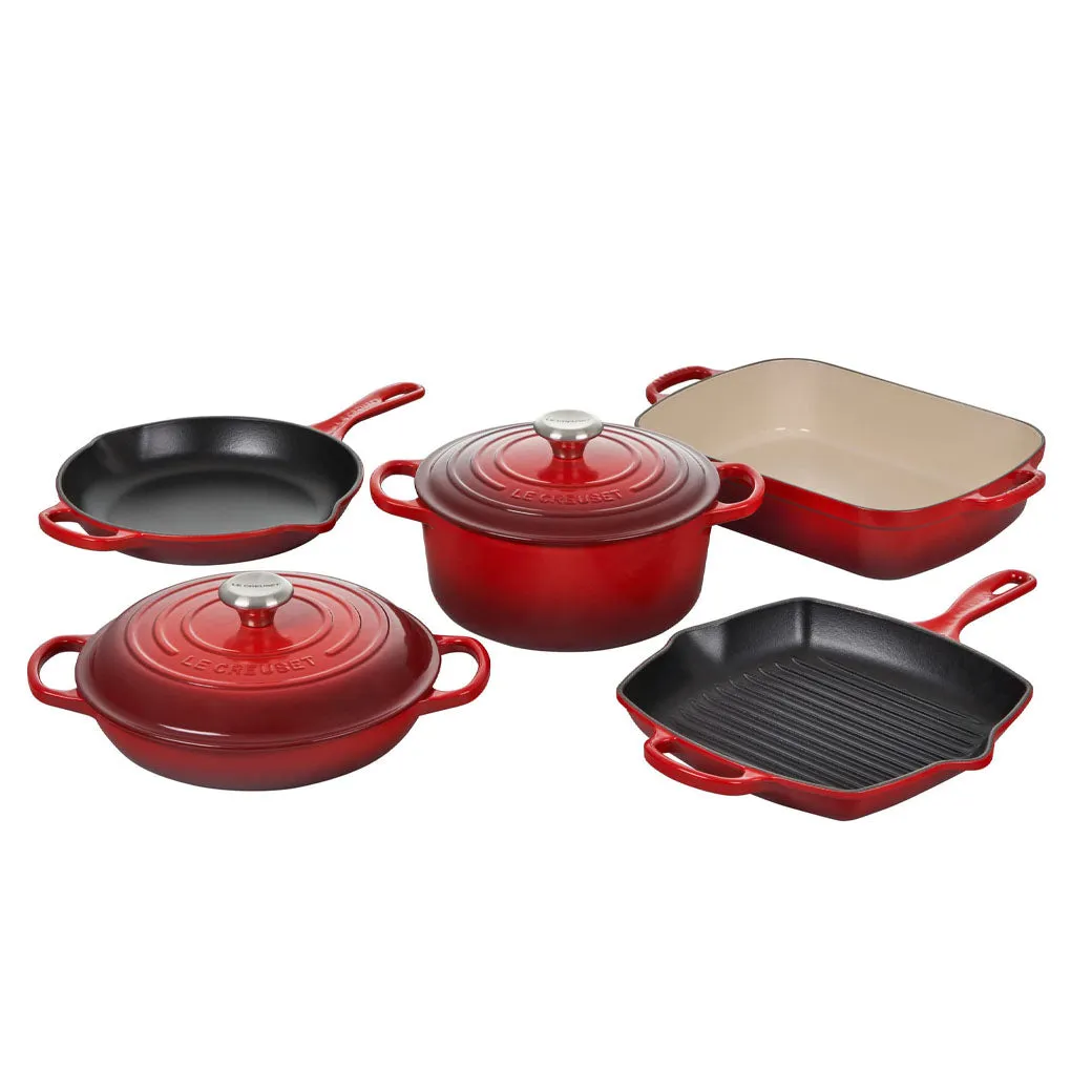 Le Creuset 7 Piece Signature Cast Iron Set