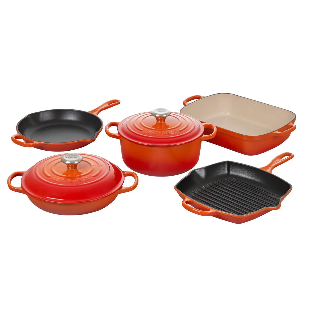 Le Creuset 7 Piece Signature Cast Iron Set