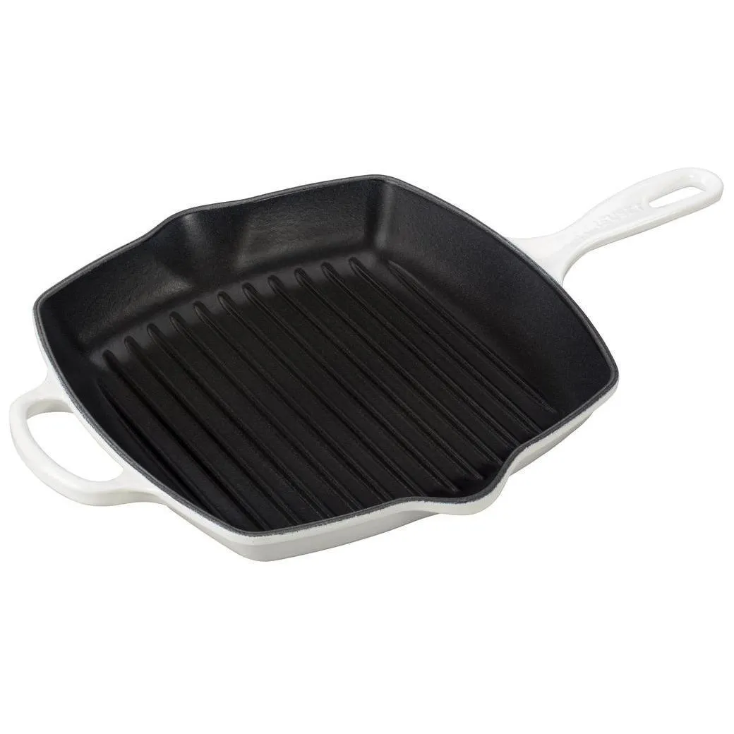 Le Creuset Enameled Cast Iron Signature 10.25'' Square Skillet Grill with Handle