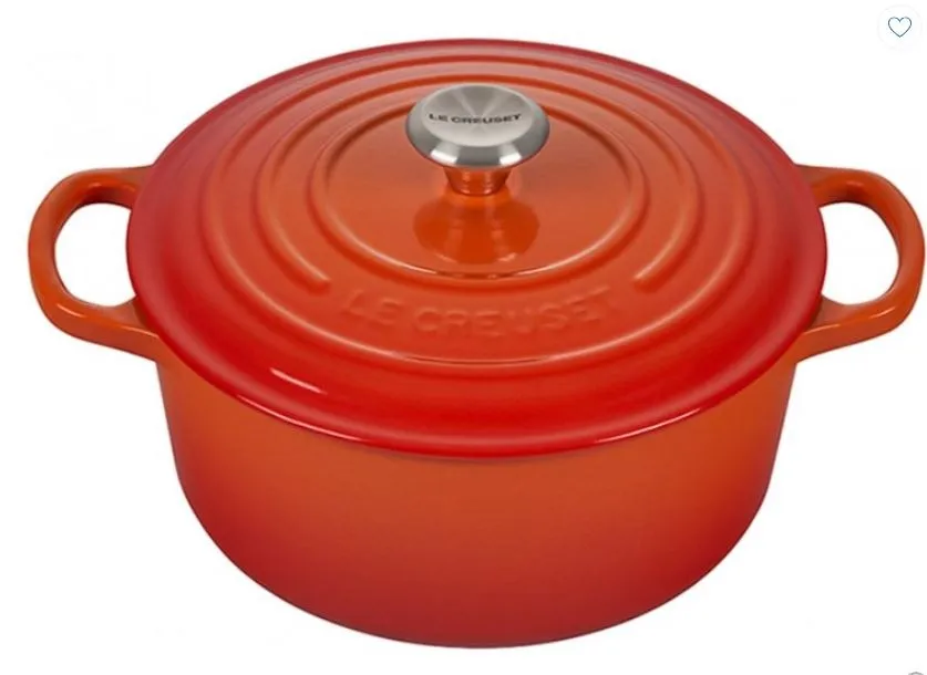 Le Creuset Enamelled Cast Iron Dutch Oven With Lid Red 4.2 L Capacity, 24 Centimeter