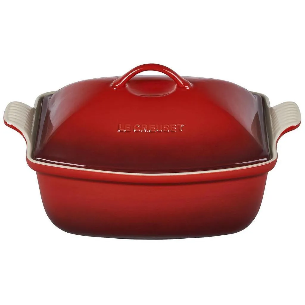 Le Creuset Heritage Stoneware Deep Baker with Lid, 4.5 qt.