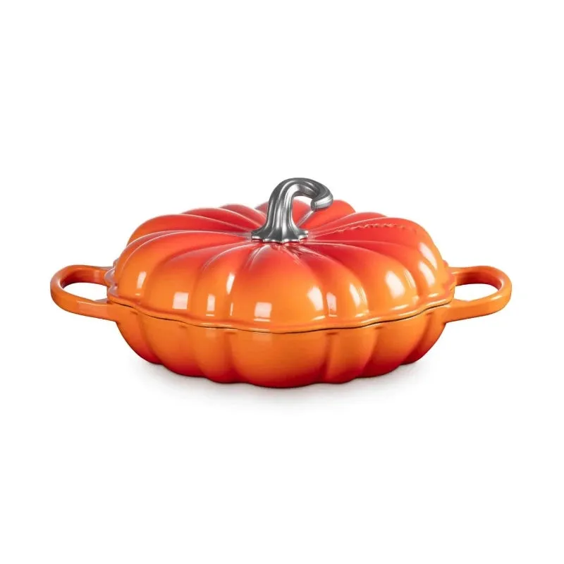 Le Creuset Pumpkin Shallow Casserole Volcanic 28cm