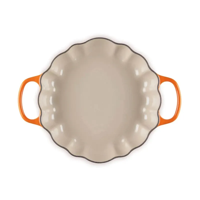 Le Creuset Pumpkin Shallow Casserole Volcanic 28cm