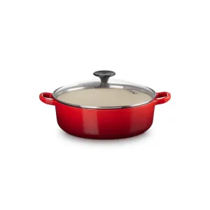 Le Creuset Risotto Pot 24cm Cerise with Glass Lid