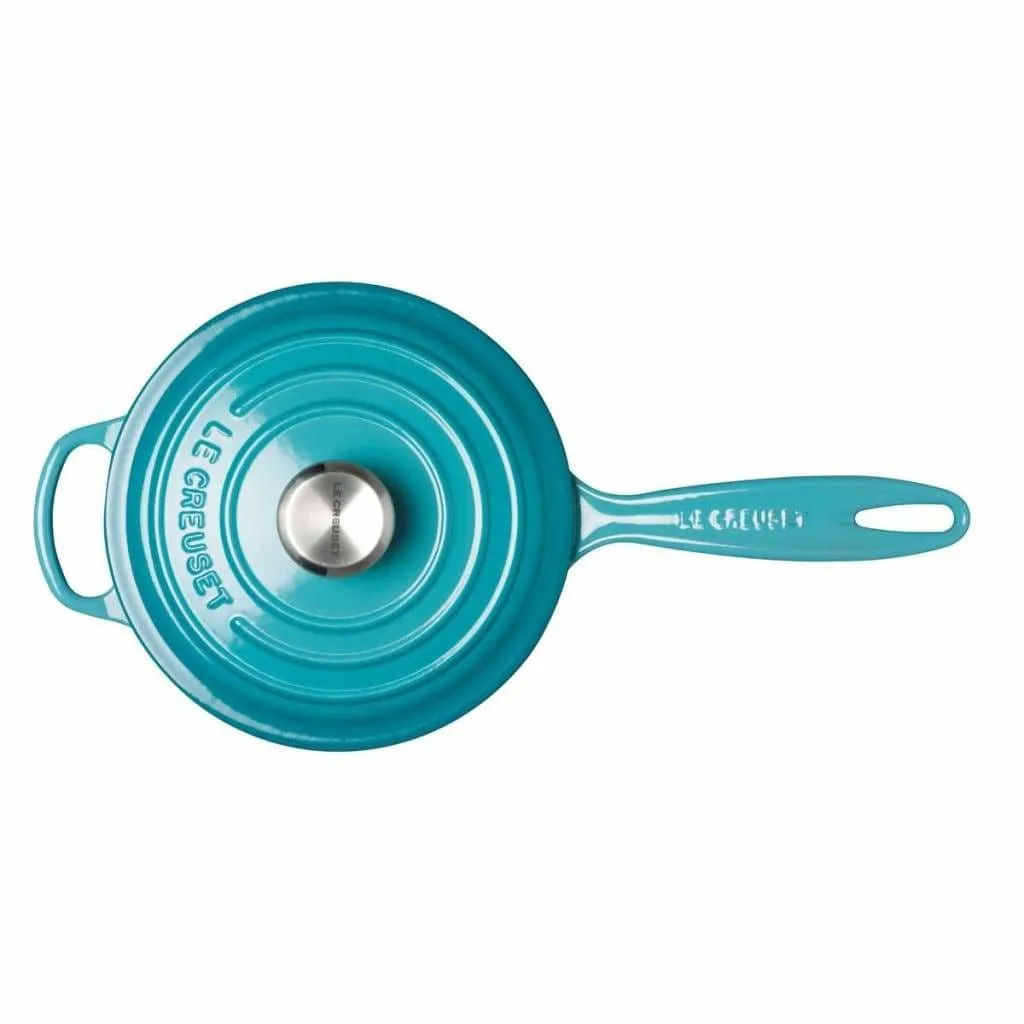 Le Creuset Signature Cast Iron Saucepan Teal