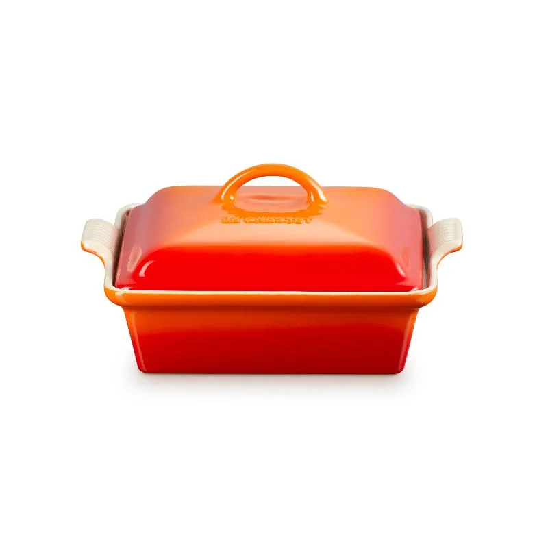 Le Creuset Stoneware Deep Square Dish with Lid 23cm