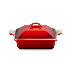 Le Creuset Stoneware Deep Square Dish with Lid 23cm