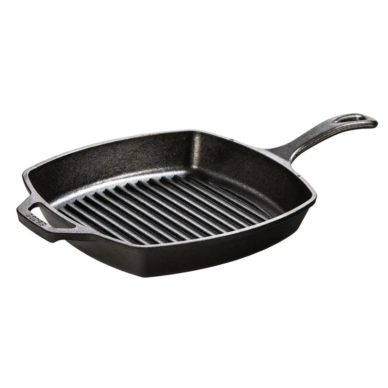 Lodge Cast Iron Cookware Square Grill Pan - L8SGP3