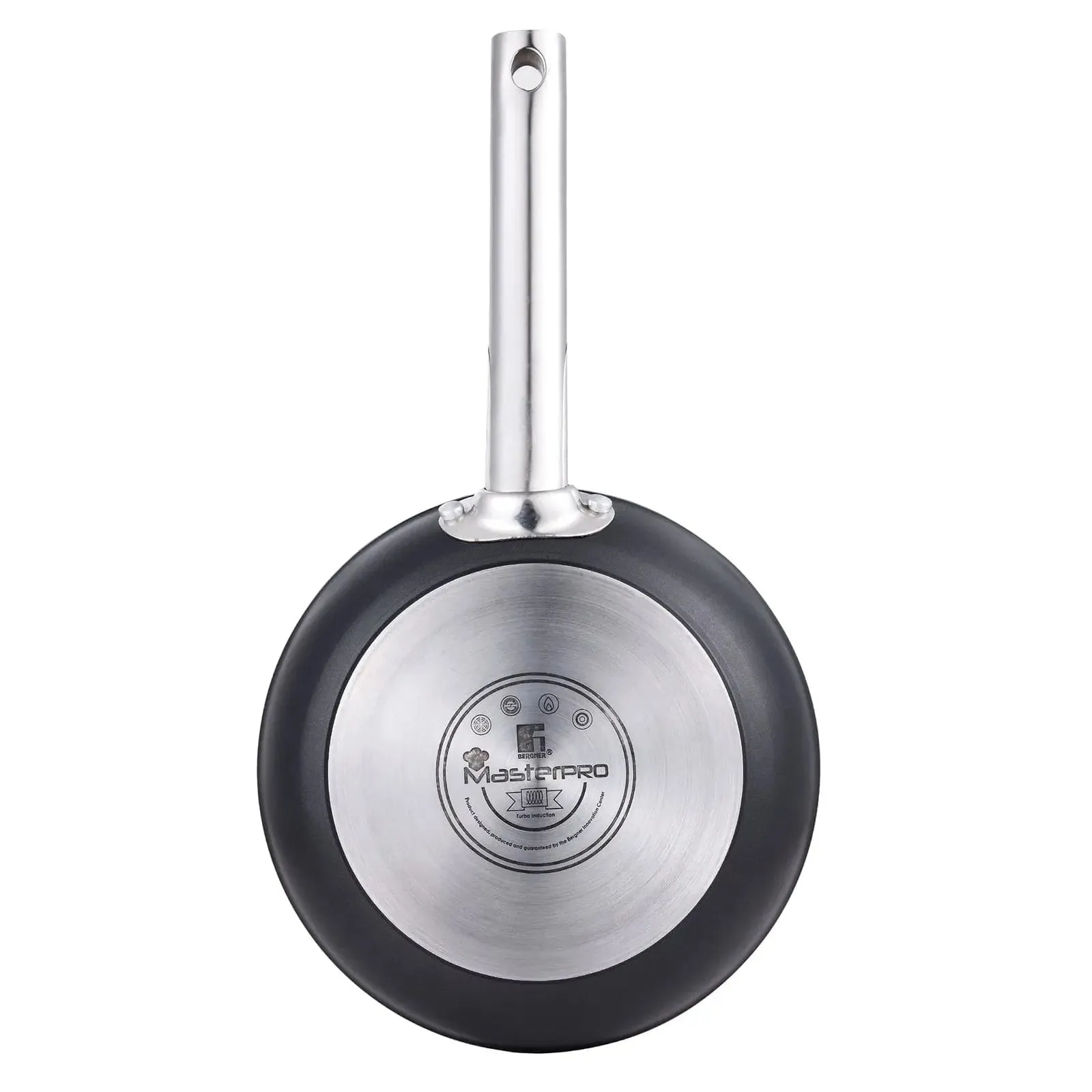 MasterPro Foodies Frying Pan Forged Aluminium Matte Black Silver