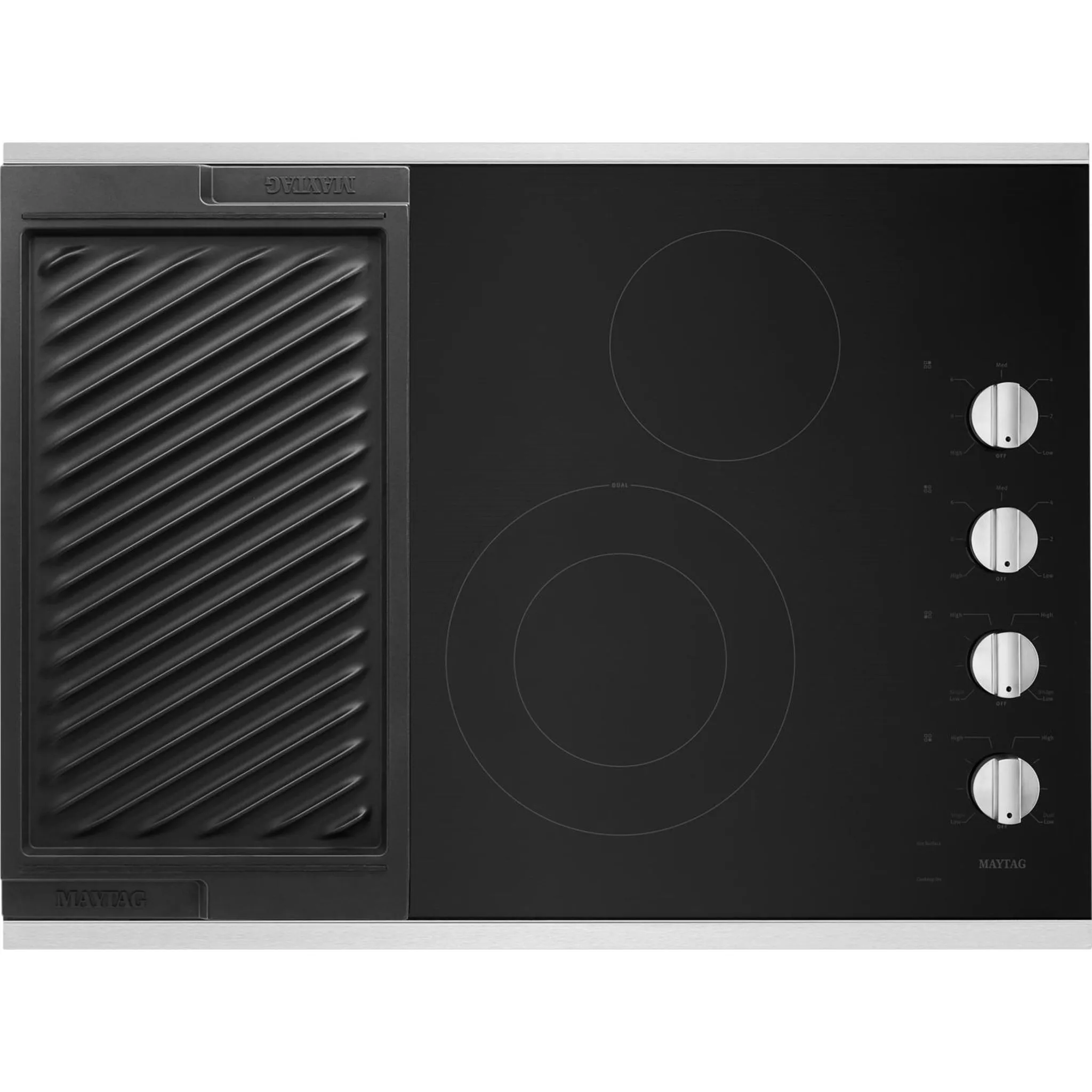 Maytag 30" Electric Cooktop with Reversible Grill and Griddle (MEC8830HS)