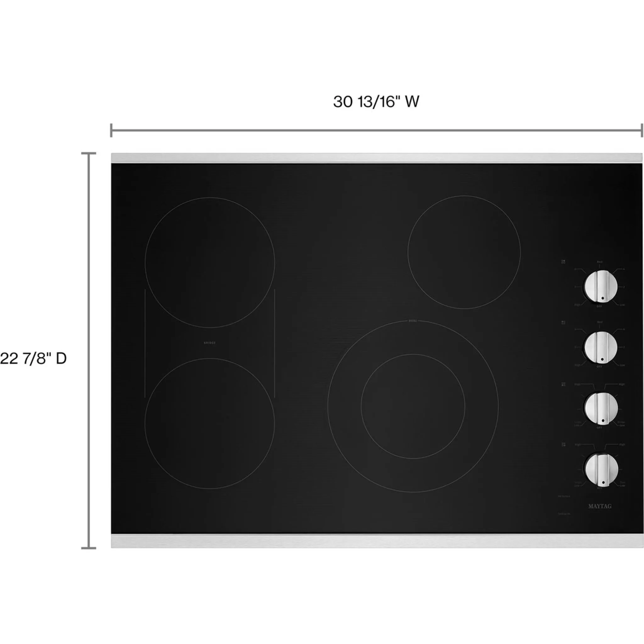 Maytag 30" Electric Cooktop with Reversible Grill and Griddle (MEC8830HS)