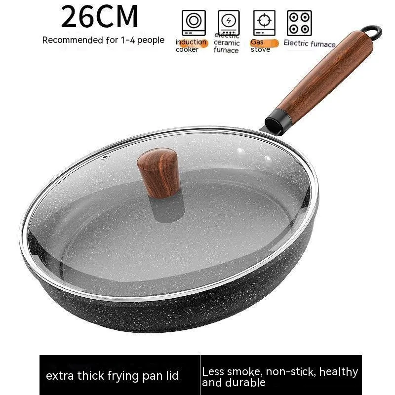 Medical Stone Frying Pan Non-stick Multi-functional Pan Light Oil Smoke Griddle