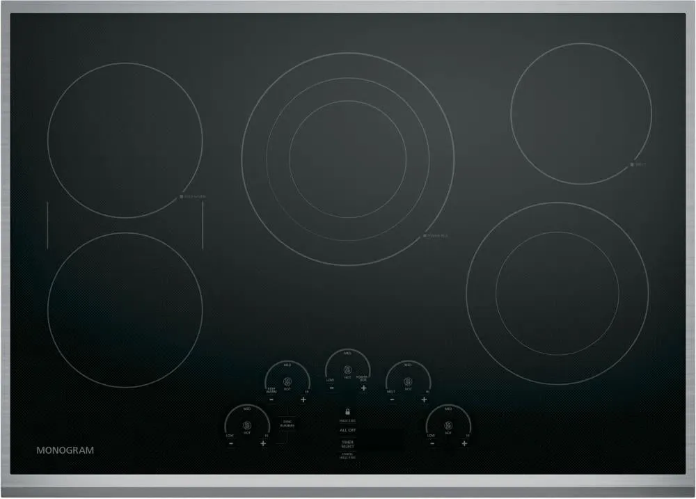 Monogram ZEU30RSJSS 30 Inch Electric Cooktop with 5 Elements