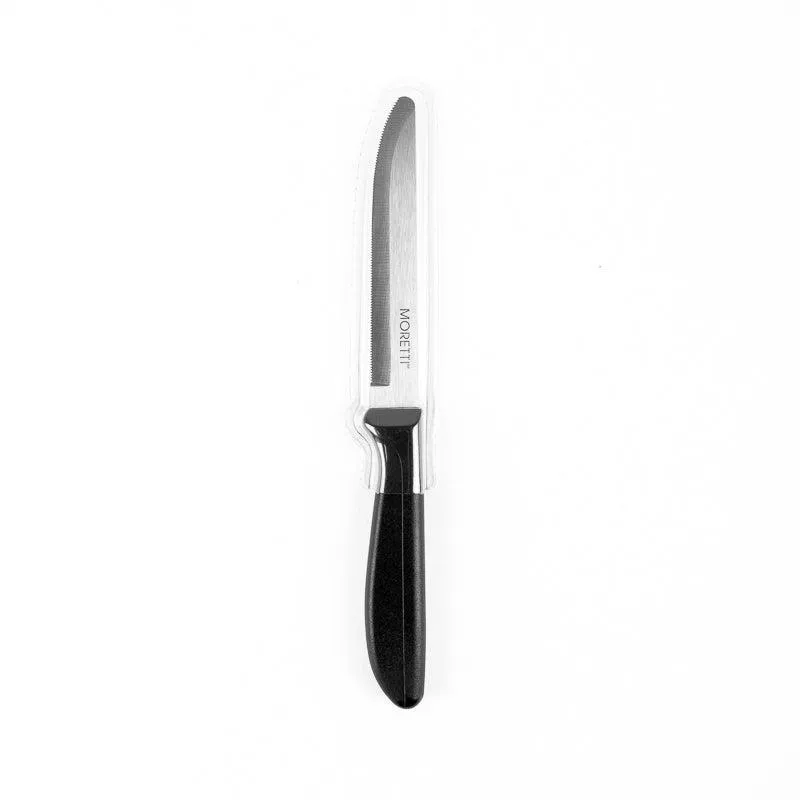 Moretti Rounded Serrated Knife - Black