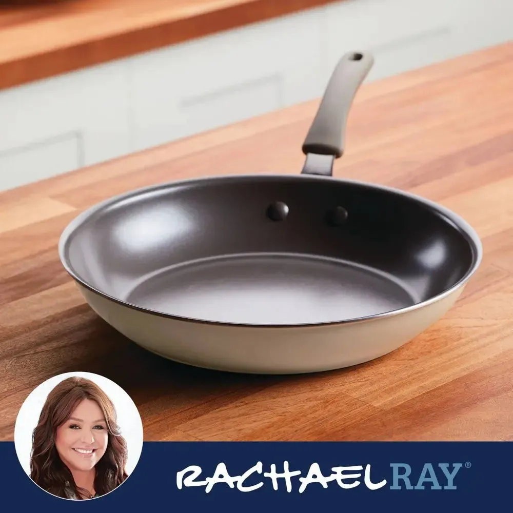 Open Box - Rachel Ray Cook and Create 12.5" Aluminum Non-Stick Skillet Almond