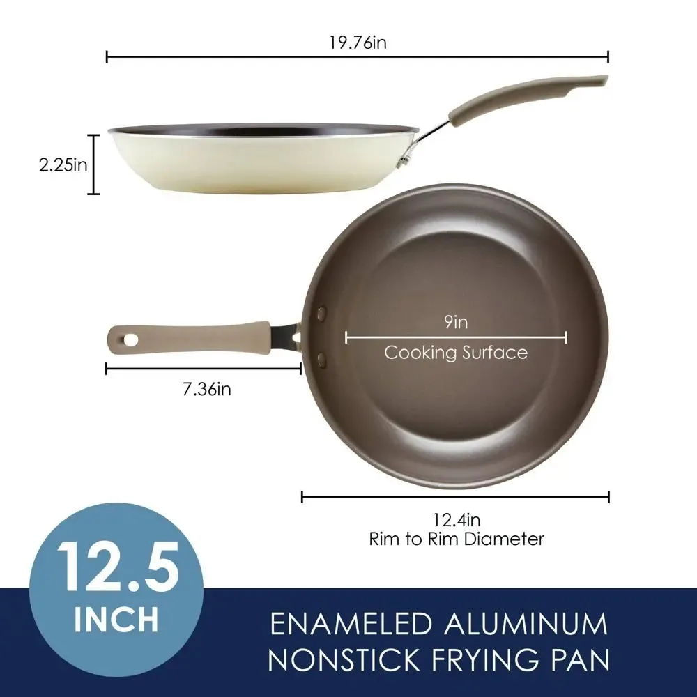 Open Box - Rachel Ray Cook and Create 12.5" Aluminum Non-Stick Skillet Almond