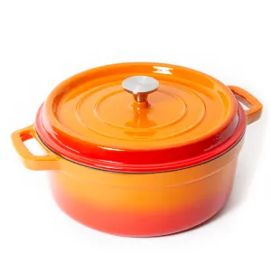 Orange Nardelli Enameled Cast Iron Dutch Oven - 5 Quart