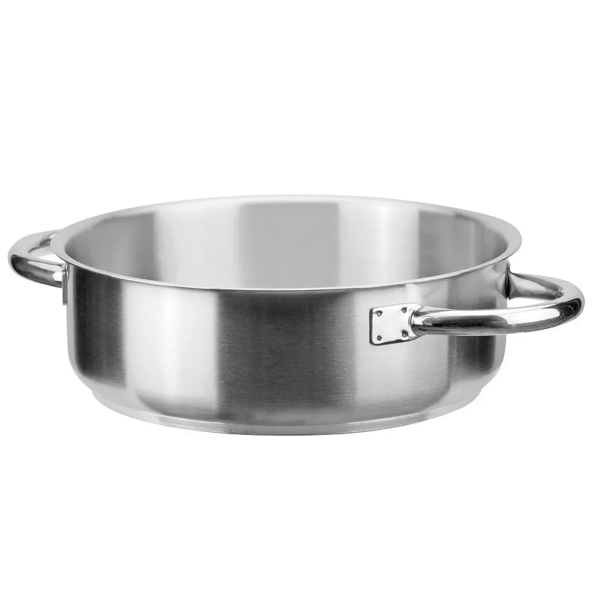 Piazza "Chef" Stainless Steel Shallow Casserole/Braiser/Sauteuse Pan, 5.9-Quart