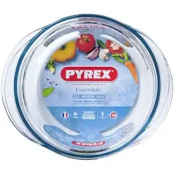 Pyrex Round Glass Dish With Glass Lid 1.6L