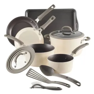 Rachael Ray Cook   Create 11pc Aluminum Nonstick Cookware Set - Almond