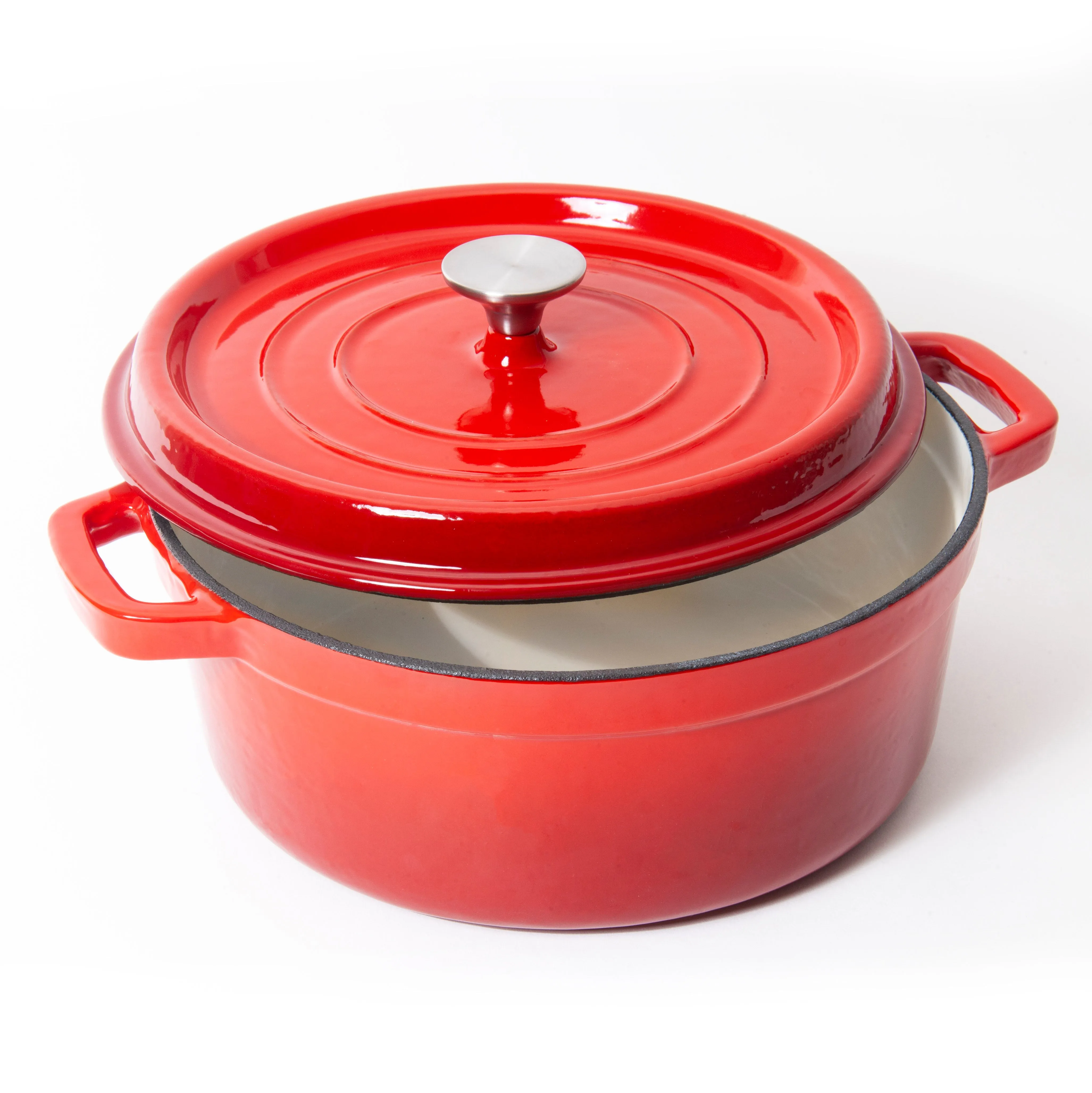 Red Nardelli Enameled Cast Iron Dutch Oven - 5 Quart