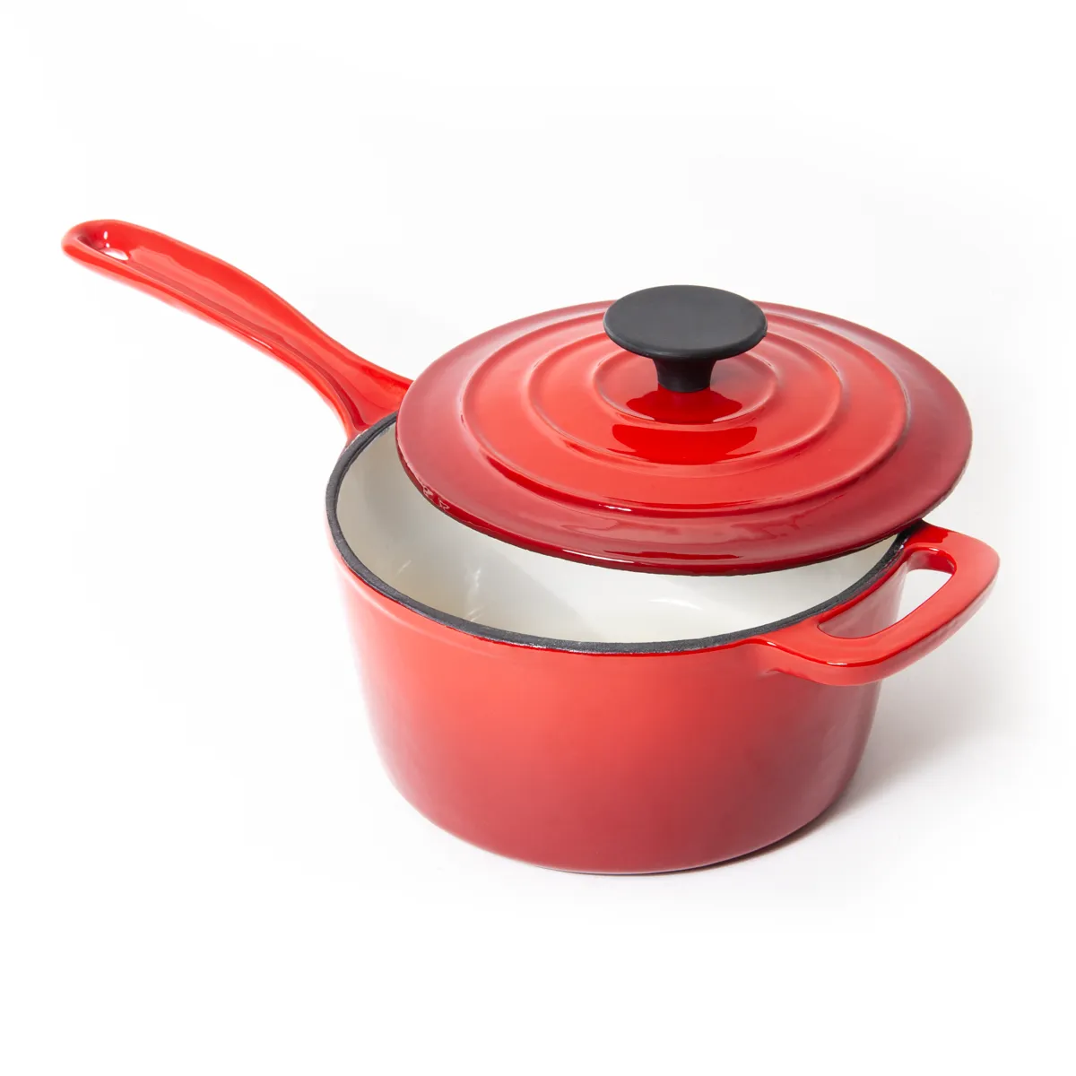 Red Nardelli Enameled Cast Iron Saucepan - 2 Quart