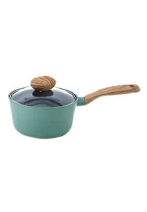 Retro Ceramic Sauce Pan with Glass Lid