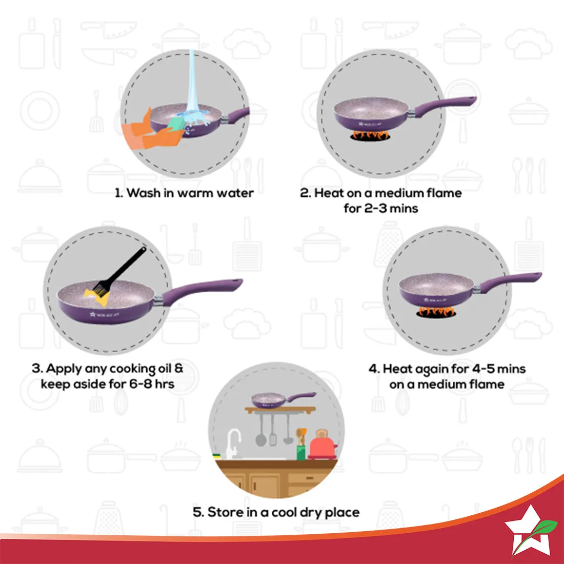 Royal Velvet 20 cm Non-Stick Fry Pan with Induction Bottom & Soft-Touch Handle | Virgin Grade Aluminium | PFOA & Heavy Metals Free | 3 mm thick | 1.2 litres | 2 Years Warranty | Purple