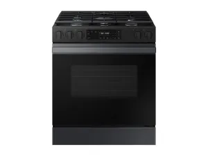 Samsung NSG6DG8100MT Bespoke 6.0 cu. ft. Smart Slide-In Gas Range with Precision Knobs in Matte Black Steel