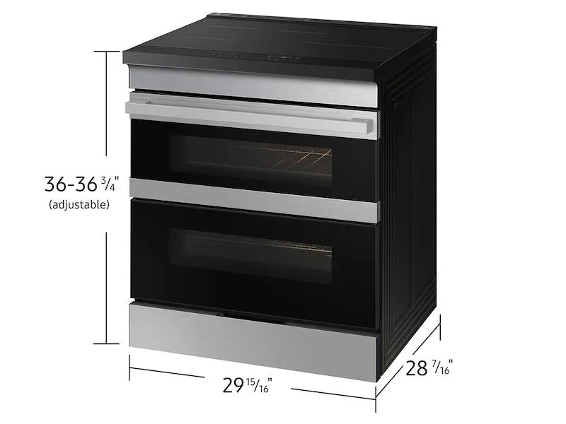 Samsung NSI6DG9550SR Bespoke Smart Slide-In Induction Range 6.3 cu. ft. with Flex Duo™ & Ambient Edge Lighting™ in Stainless Steel