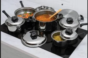 Stainless Steel Steam Control Cookware Set - 17 Piece