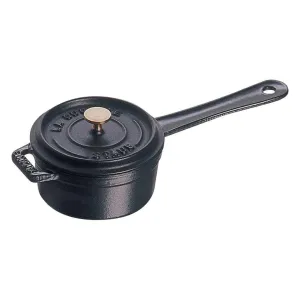 Staub Cast Iron 0.25-qt Mini Saucepan - Matte Black