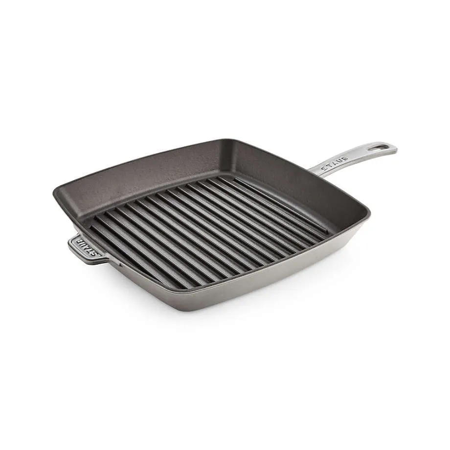 Staub Graphite Grey 12" Enameled Cast Iron Grill Pan