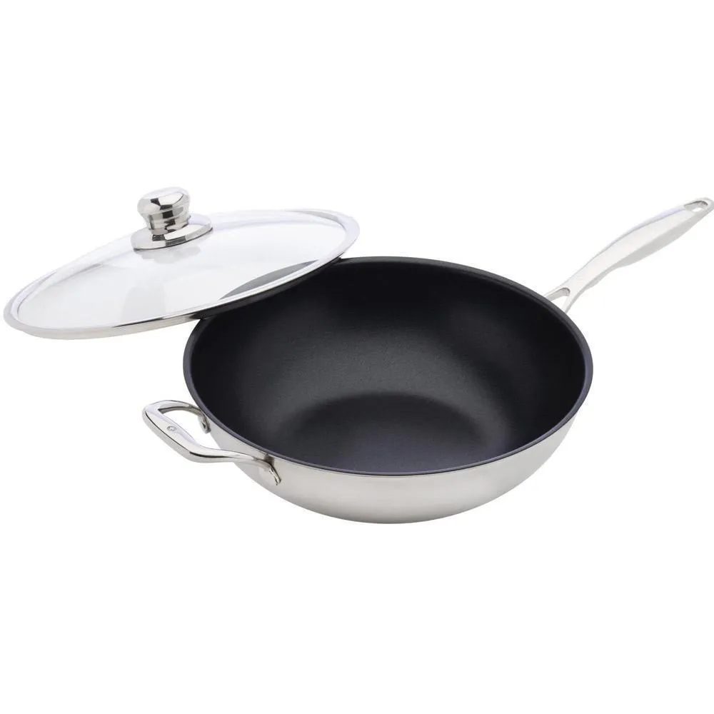 Swiss Diamond - Nonstick Clad Wok w/Lid - 7.9 Qt.